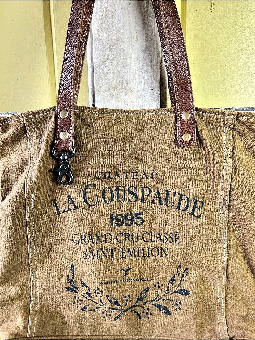 Myra Bag La Couspaude Canvas Tote Bag Brown